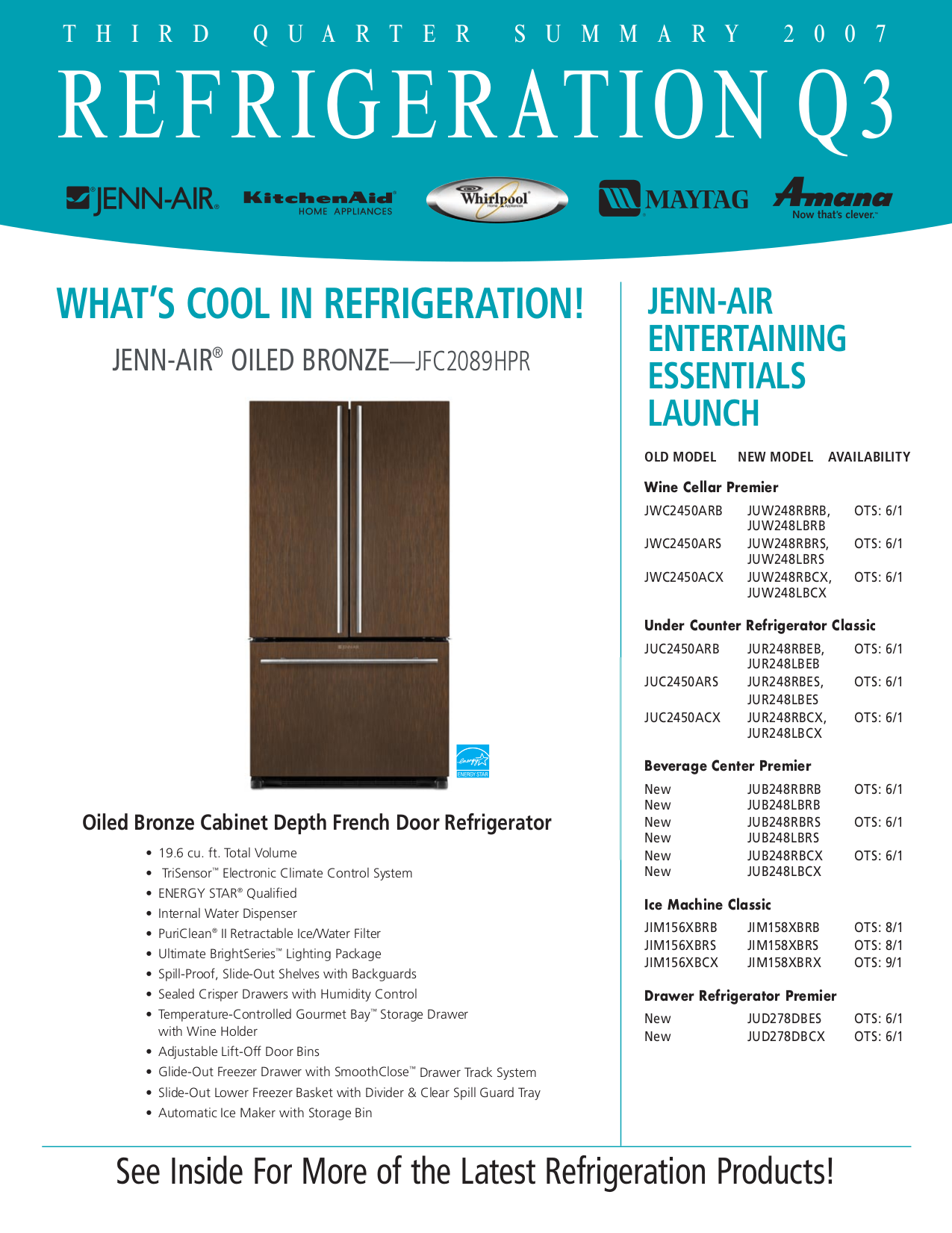 Download free pdf for Whirlpool Gold GC5NHAXS Refrigerator manual